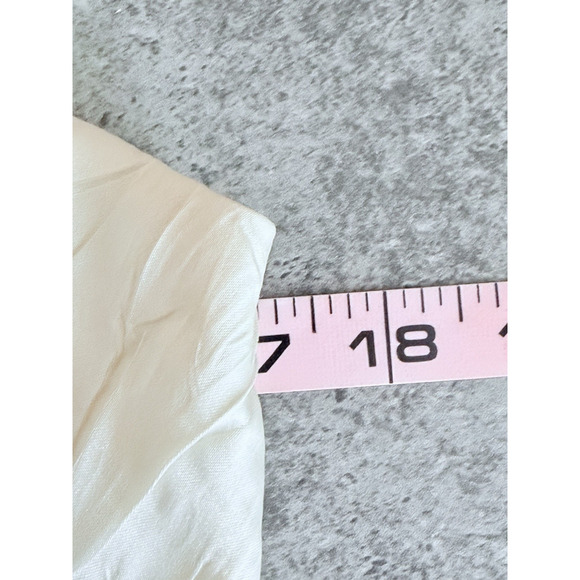 Y2K Babydoll Top Size Large Ivory White Silky Coquette Dainty Romantic Fairy - Picture 8 of 10